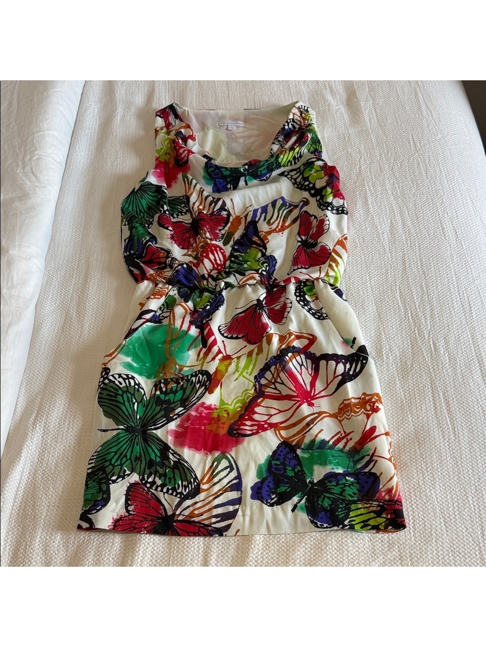 New York & Company Multicolor Butterfly Dress- Size S